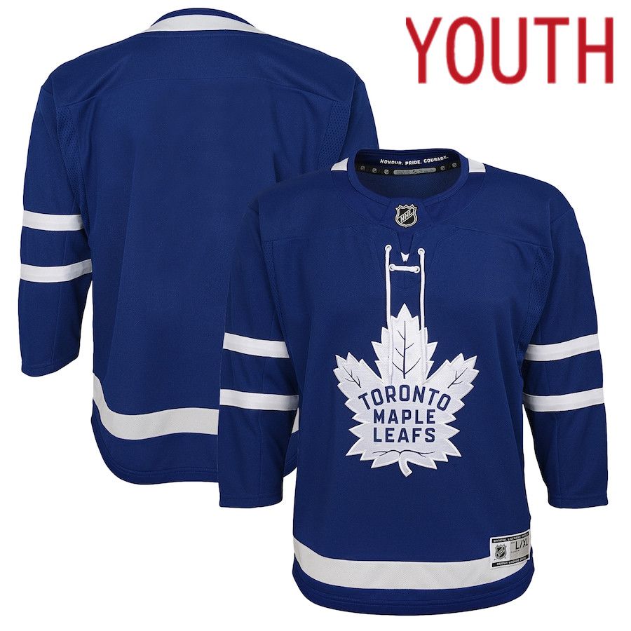 Youth Toronto Maple Leafs Blue Home Premier NHL Jersey->youth nhl jersey->Youth Jersey